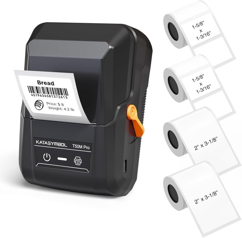 SUPVAN T50M Pro Bluetooth Label Maker Machine with 4 Tapes, Wide Waterproof Label, Versatile App with 40 Fonts and 650+ Icons, Inkless Labeler for Home, Kitchen, School, Office Organization, Black - Image 1